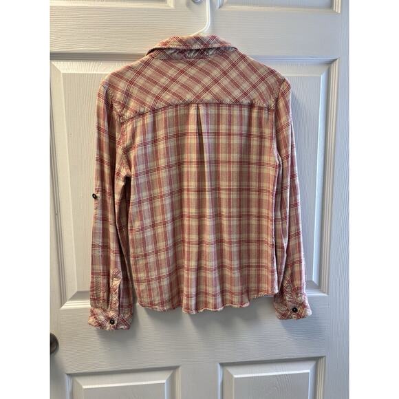 Ash And Embervred And Cream Plaid Button Up Shirt Size Small - Picture 4 of 5